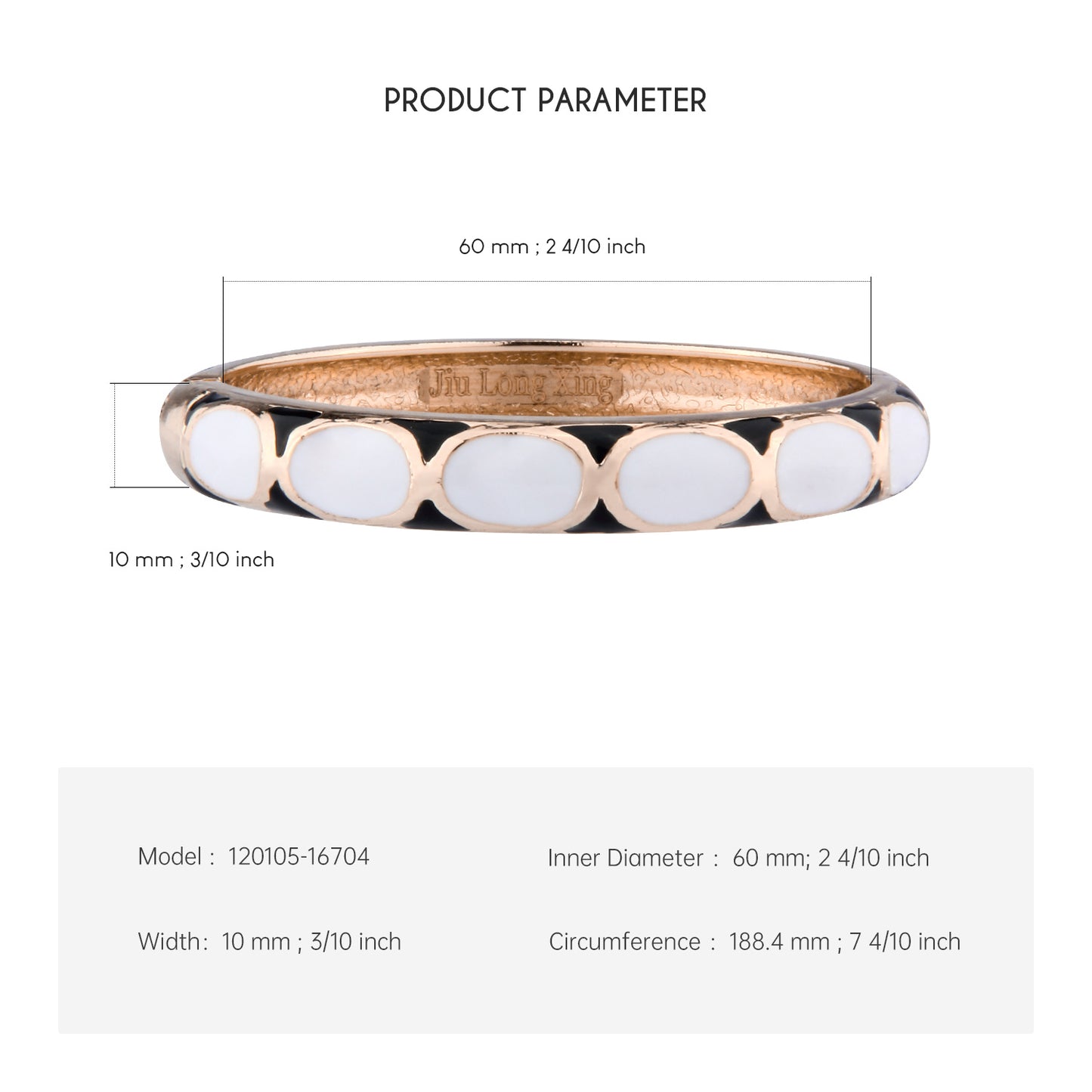 UJOY Cloisonne Bangle White Gold Snake Bracelet Gifts for Women Girls