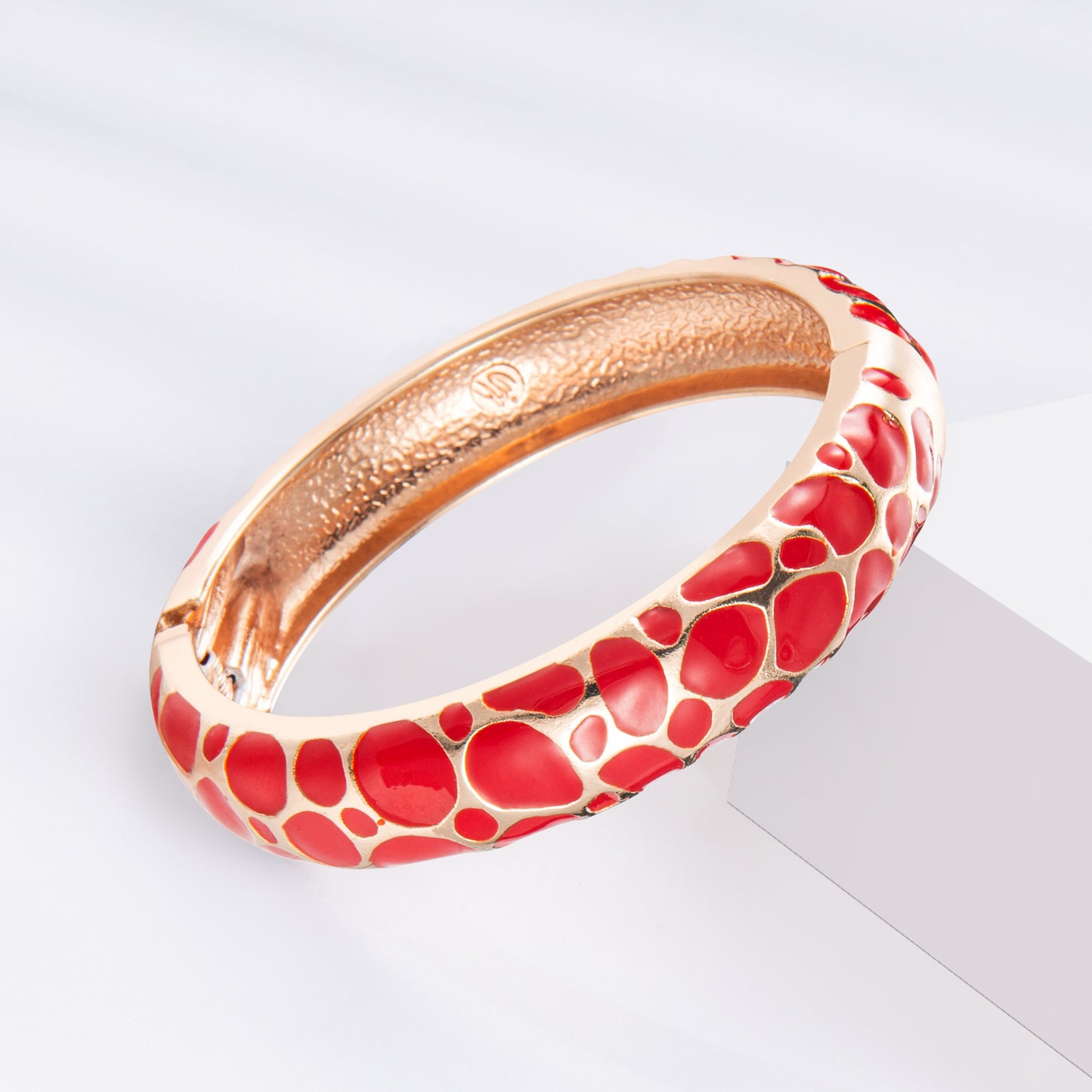 UJOY Cloisonne Bangle Bracelet with Colored Texture Gifts for Women Girls 161146