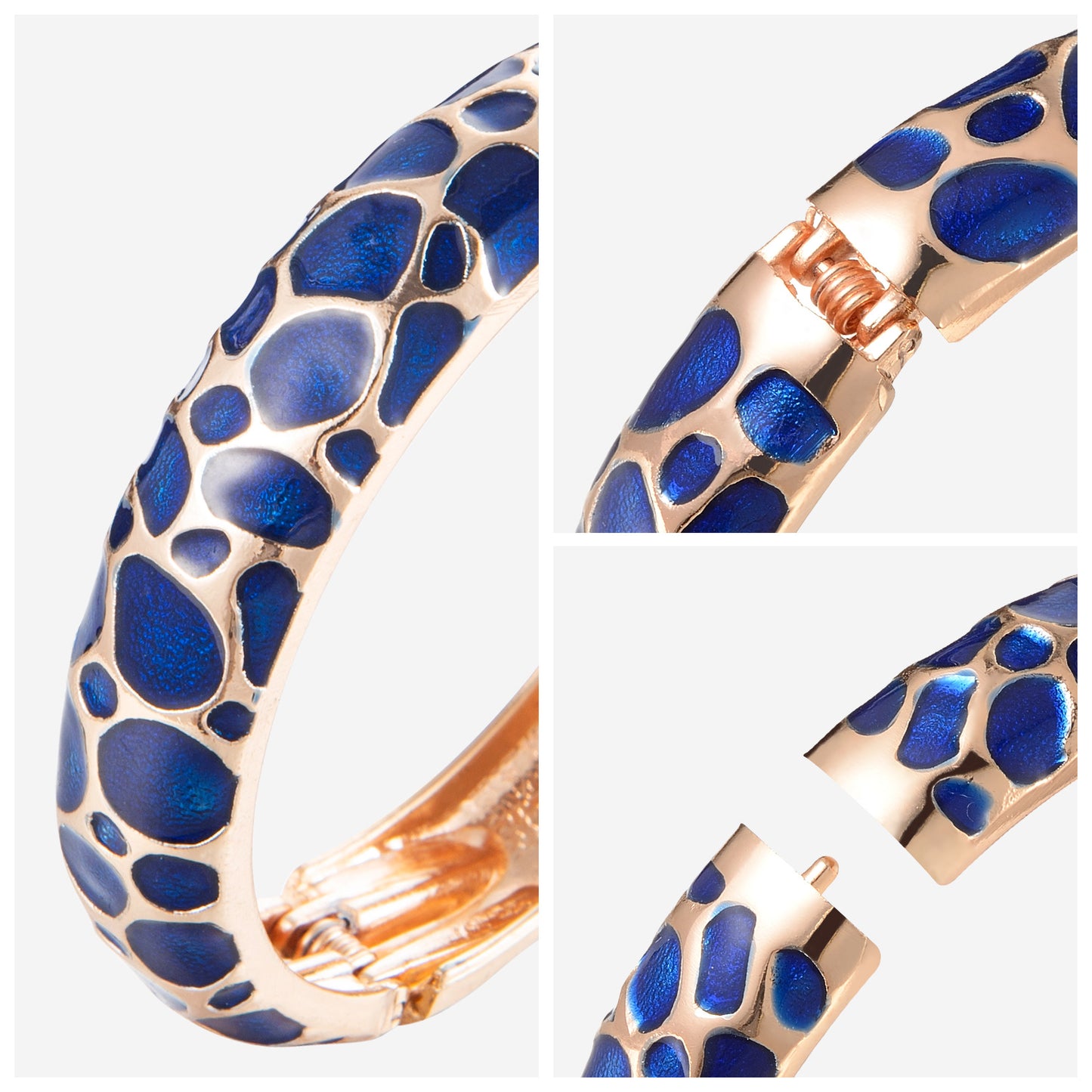 UJOY Cloisonne Bangle Bracelet with Colored Texture Gifts for Women Girls 161146