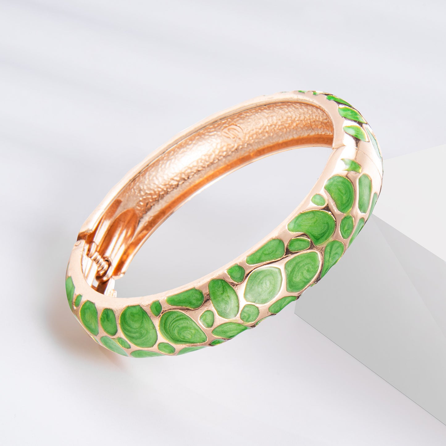 UJOY Cloisonne Bangle Bracelet with Colored Texture Gifts for Women Girls 161146