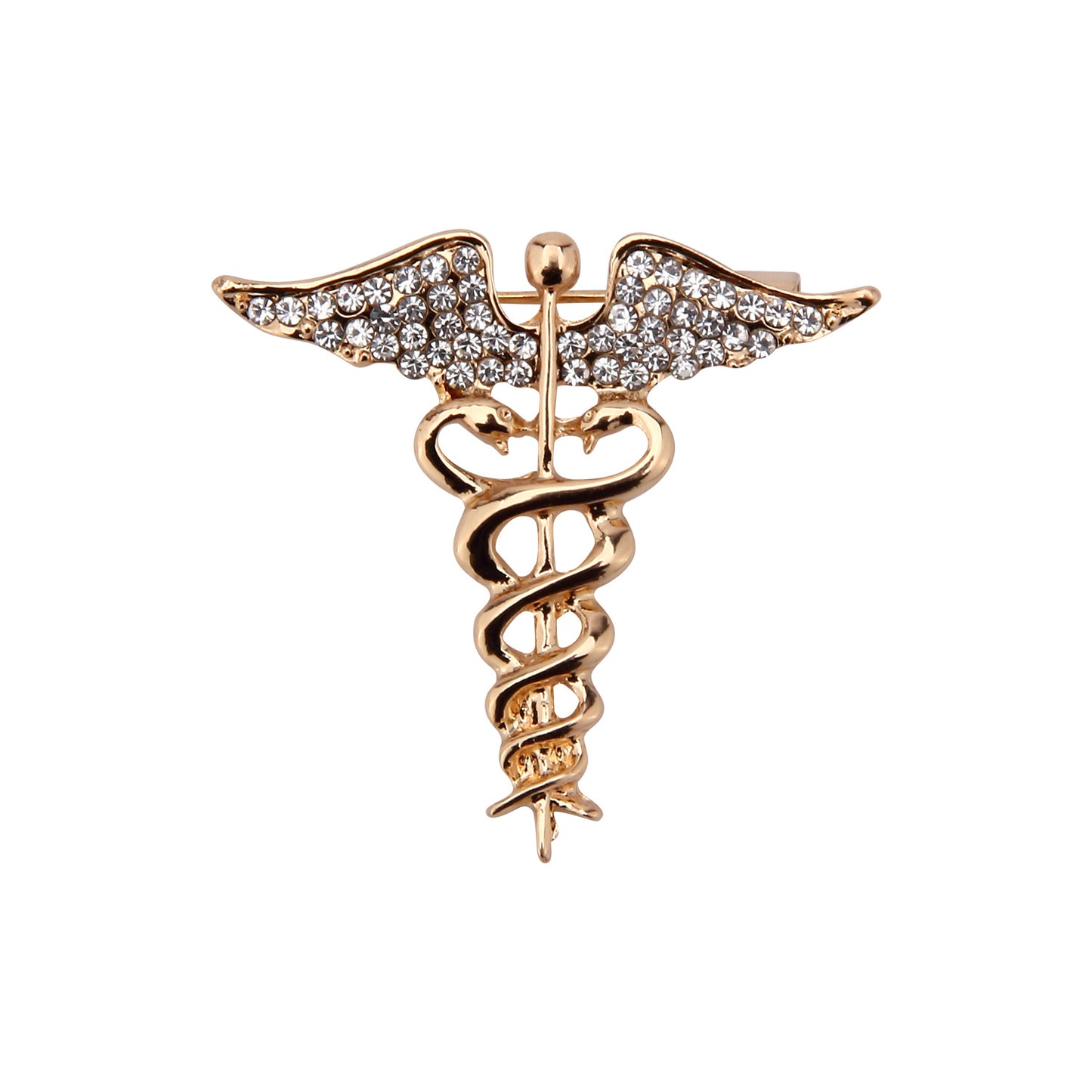 UJOY Angel Wings Crystal Brooch Silver Stylish and Elegant Brooch Gifts for Men and Women