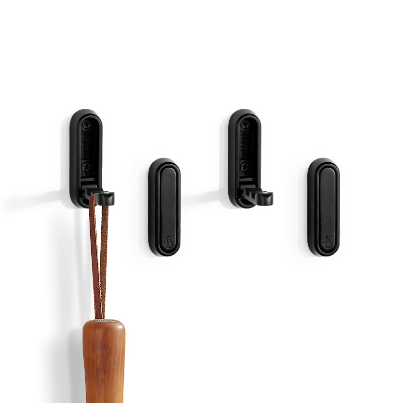 SARIHOSY Hidden Wall Hook for Decorative Coat Hook Zinc Alloy Hanging Hook Black Silver Colors Available K615