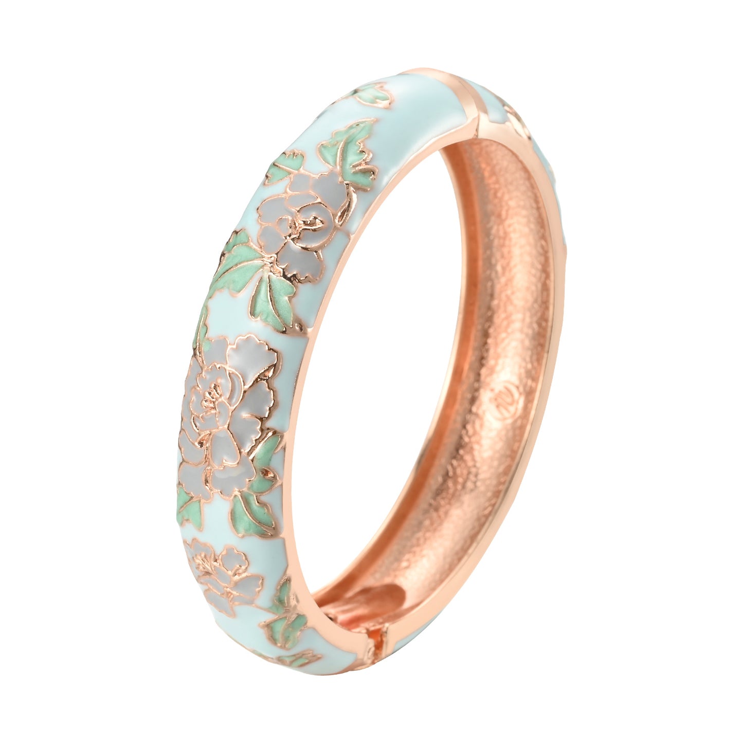 UJOY Different Colors Enamel Jewelry Set Golden Flower Engraved 8 PCS Cloisonne Bracelets in a Box