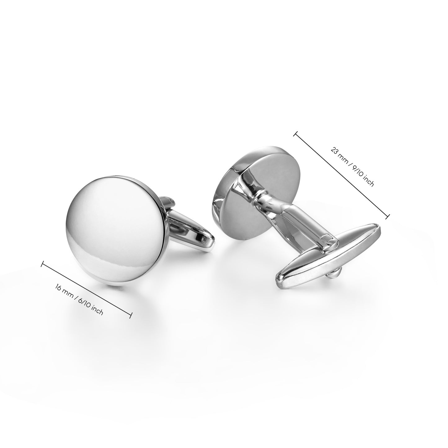 UJOY Men's Jewelry Cufflinks for Shirts for Weddings, Business Meeting, Dinner Polish Silver