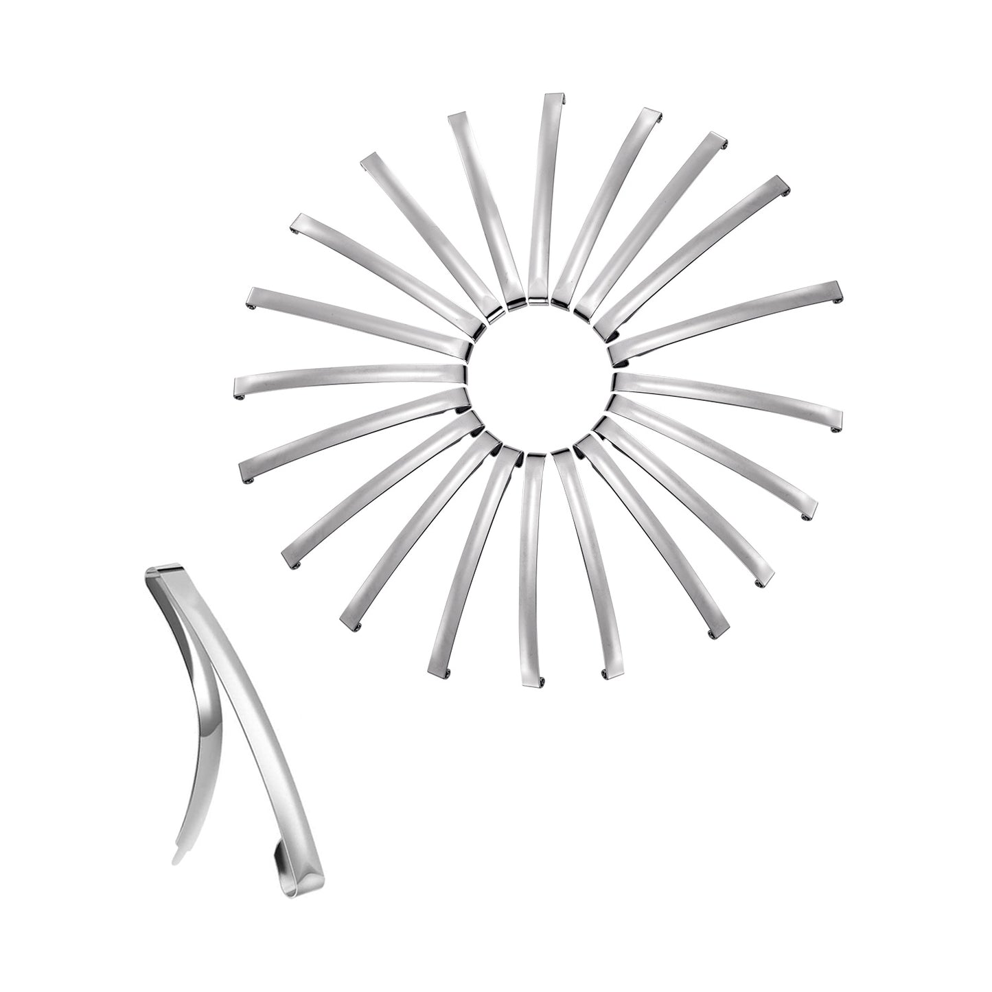 UJOY Hair Slide Clips Women French Barrettes Hair Clips Metal Hair Grips Accessory Silver Hair Barrettes Mini Hair Clips for Hair Extensions Hair Grips