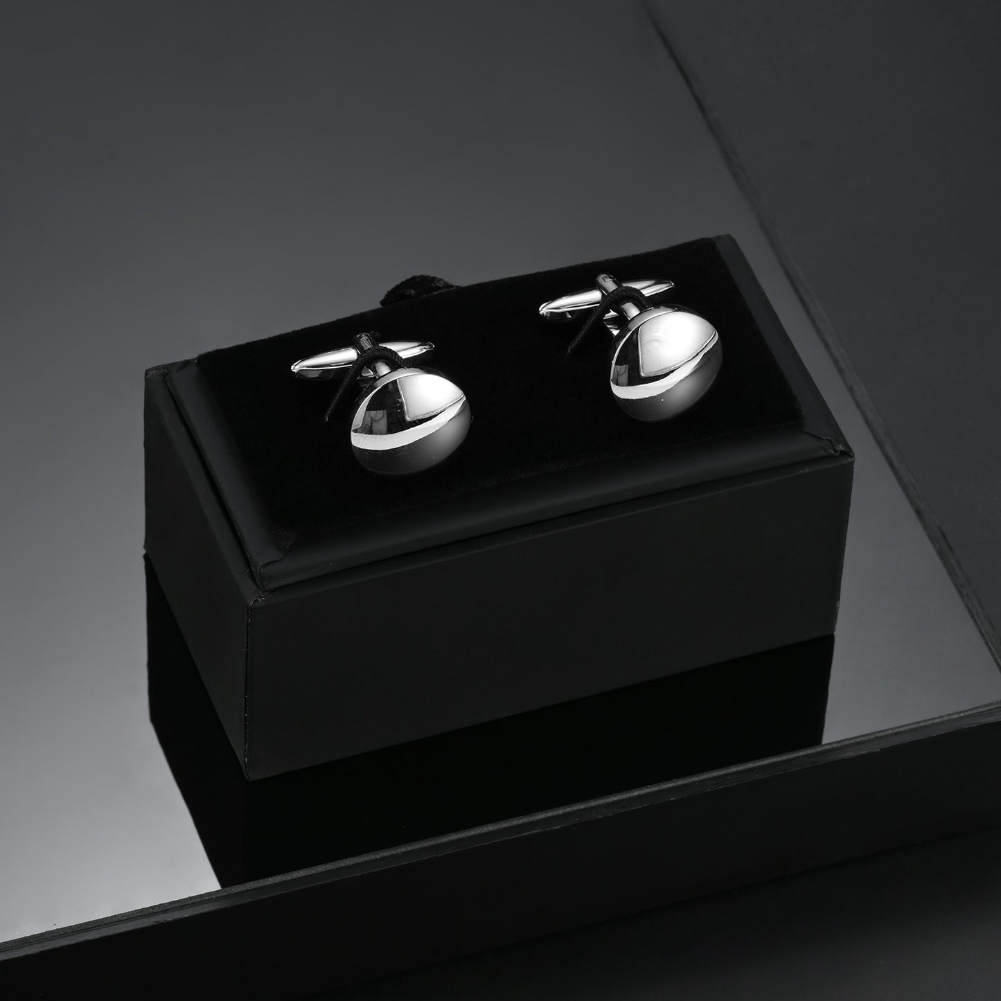 UJOY Men's Jewelry Cufflinks for Shirts for Weddings, Business Meeting, Dinner Polish Silver
