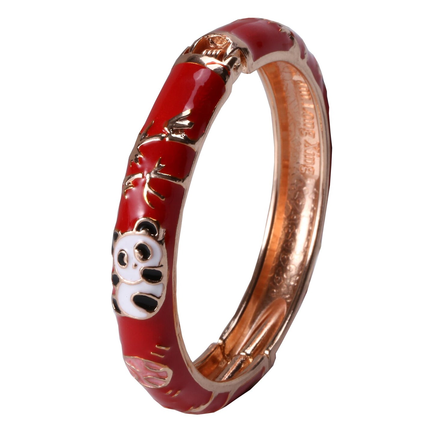 Ujoy Bracelet Lovely China Panda Bangle Fashion Jewelry Girl's Accessories Baby's Gift Enamel Hinge Colorful 55D01