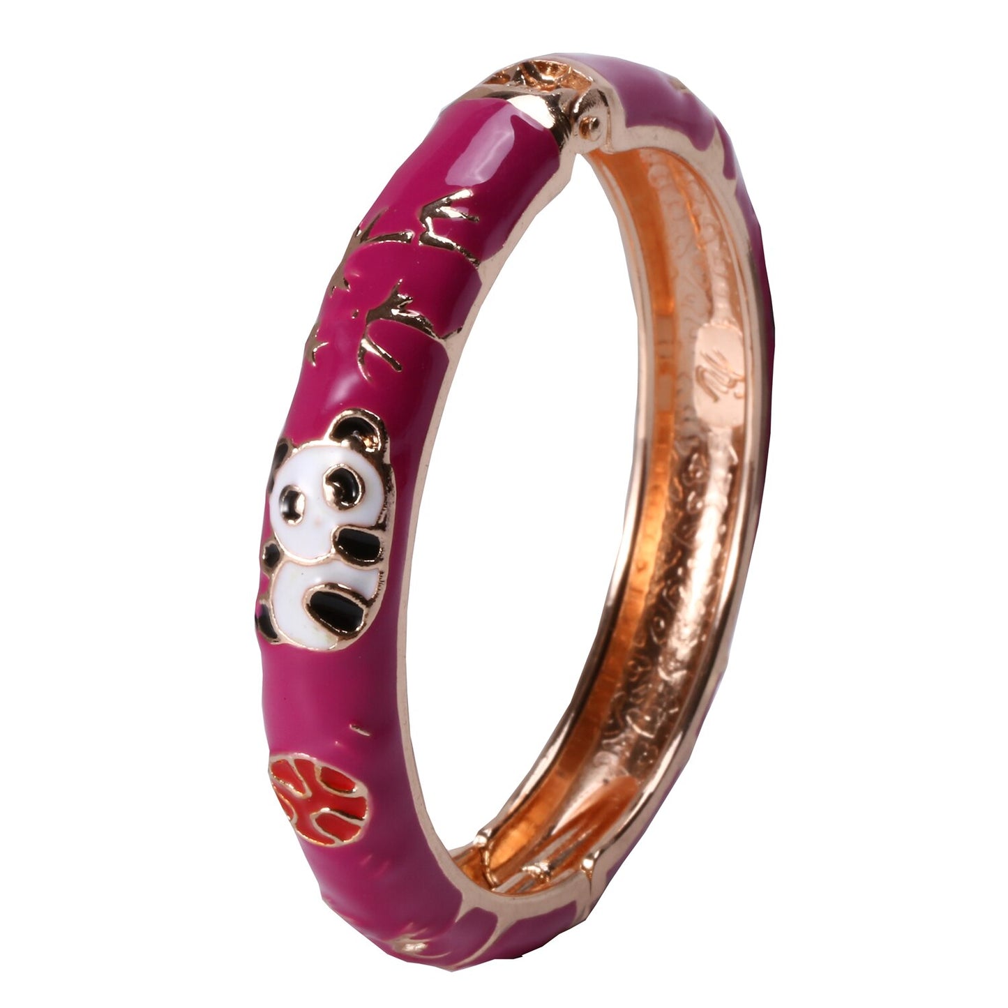 Ujoy Bracelet Lovely China Panda Bangle Fashion Jewelry Girl's Accessories Baby's Gift Enamel Hinge Colorful 55D01