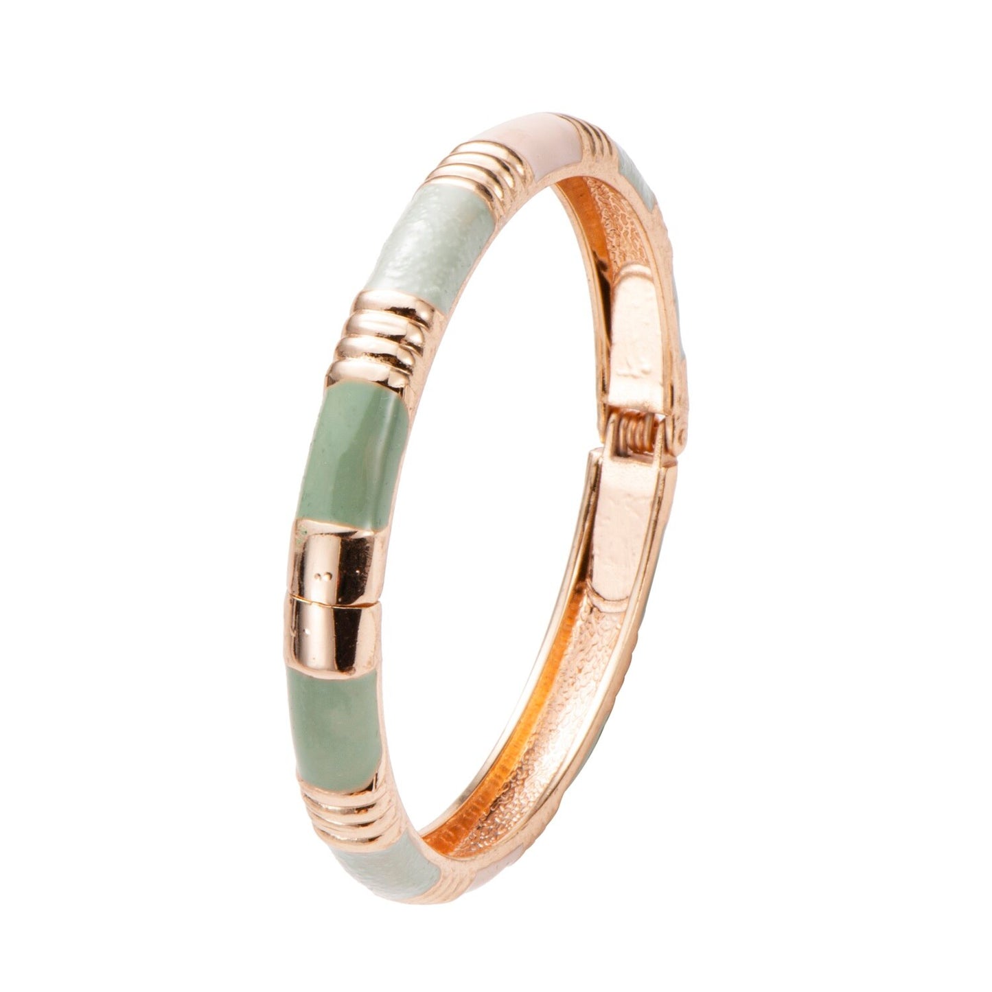 UJOY Elegant Bangles For Baby And Child Gift Accessories Cute Gold-Color Plated Enamel Bracelets