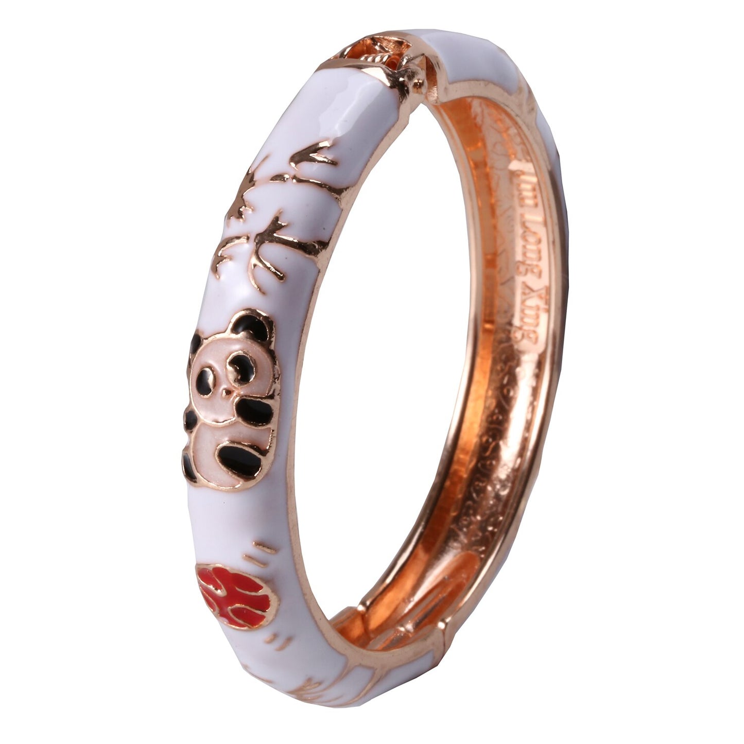 Ujoy Bracelet Lovely China Panda Bangle Fashion Jewelry Girl's Accessories Baby's Gift Enamel Hinge Colorful 55D01