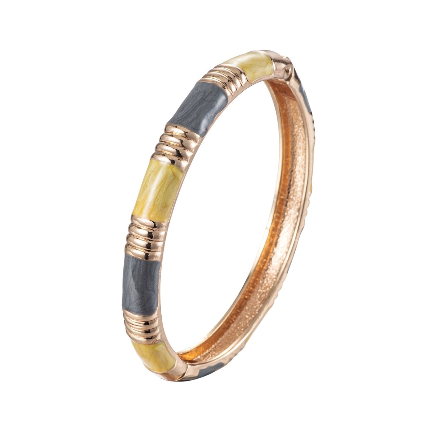 UJOY Elegant Bangles For Baby And Child Gift Accessories Cute Gold-Color Plated Enamel Bracelets