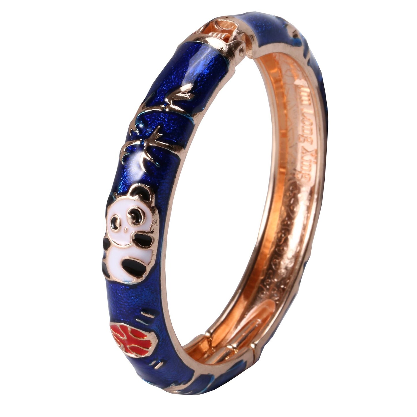 Ujoy Bracelet Lovely China Panda Bangle Fashion Jewelry Girl's Accessories Baby's Gift Enamel Hinge Colorful 55D01