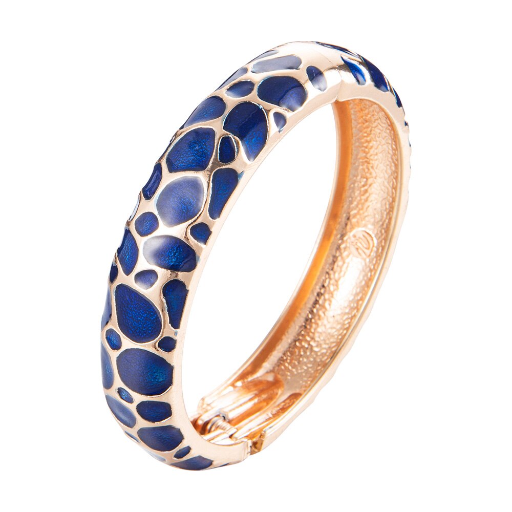UJOY Enameled Bangle On Hand Geometric Bracelets For Women Cuff Femal Bangles Classic Designer Jewelry Accessories Vintage Gifts