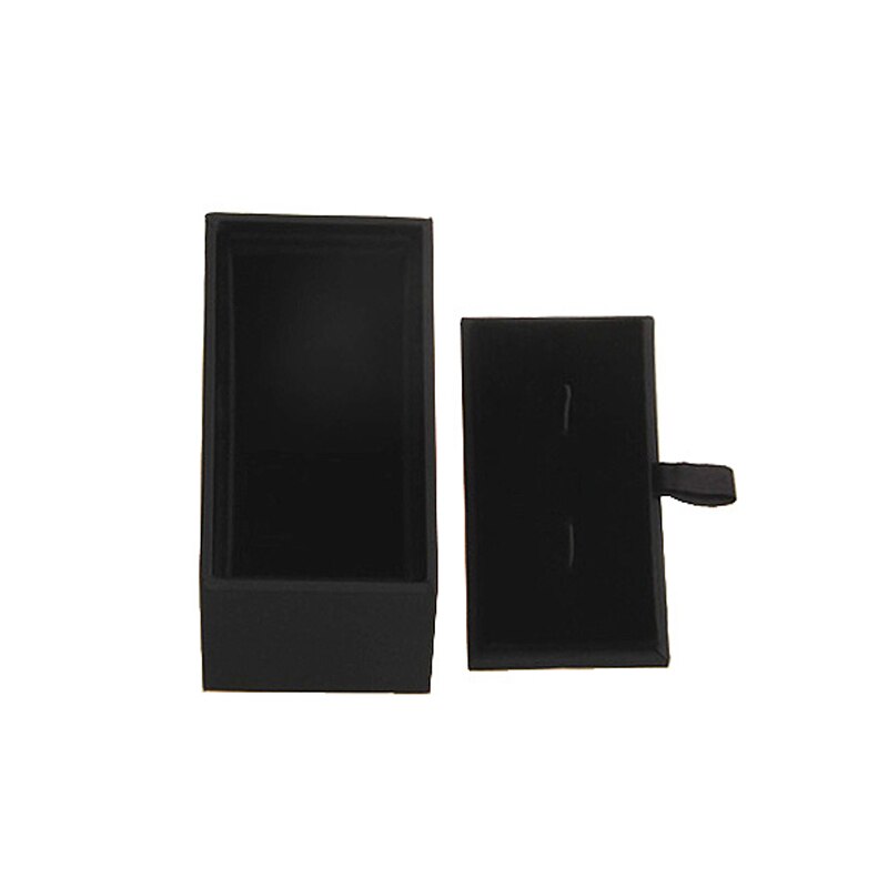 UJOY Black color cufflinks box Paper made Velvet inside gift box carrying cases CTB007
