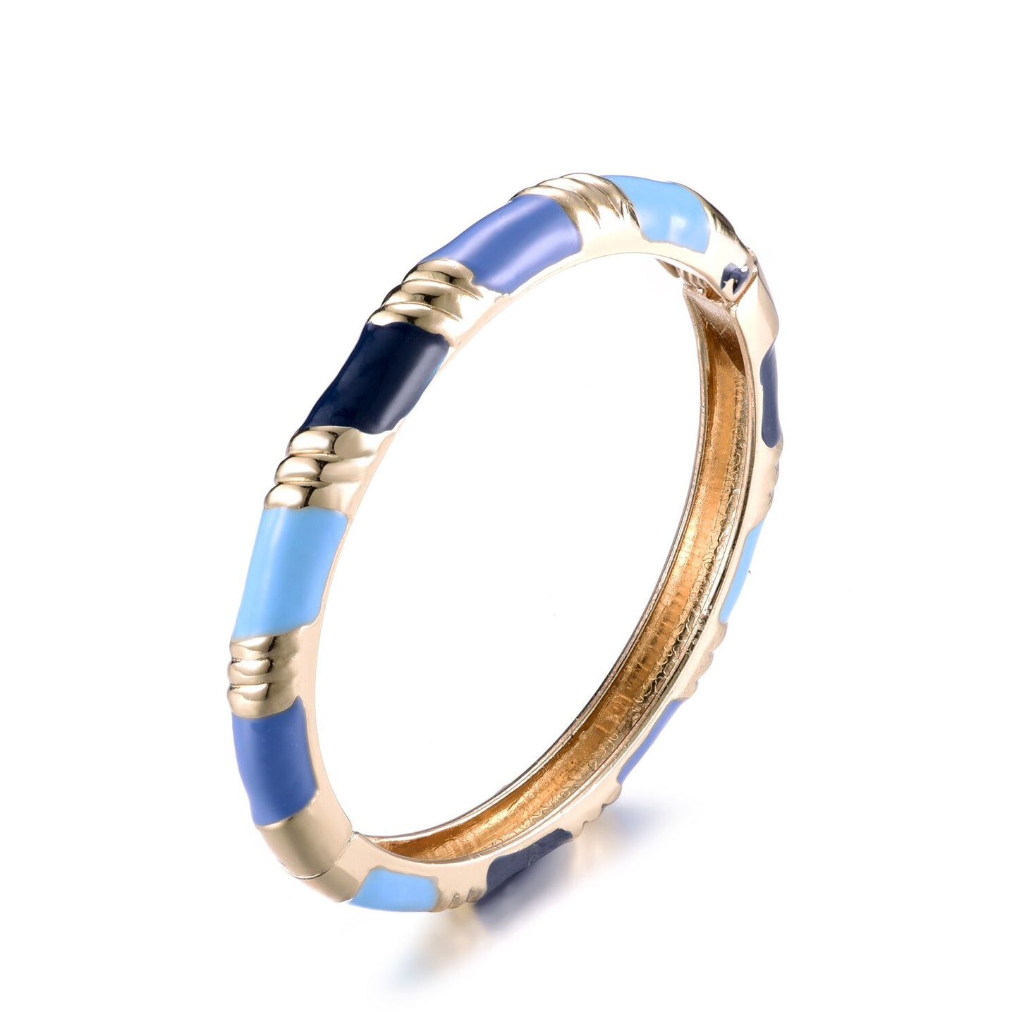 UJOY Elegant Bangles For Baby And Child Gift Accessories Cute Gold-Color Plated Enamel Bracelets