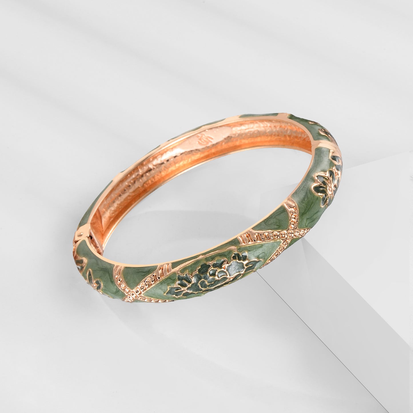 UJOY Designer Indian Style Cloisonne Bracelets Openable Cuff Enameled Bangles Set Jewelry Gift for Women and Girls