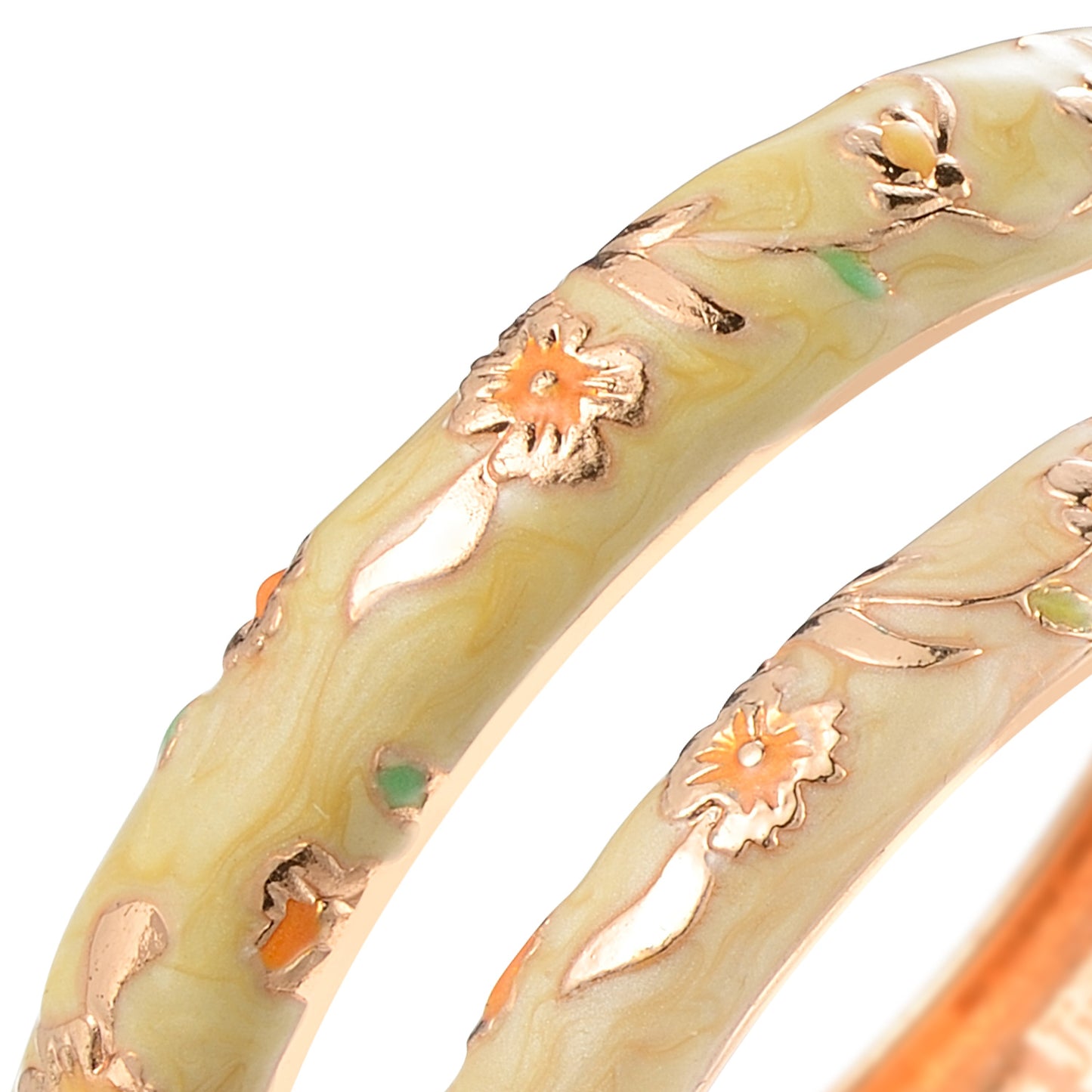 UJOY Designer Set of Indian Style Cloisonne Bracelets Openable Cuff Enameled Bangles Set Jewelry Gift for Women