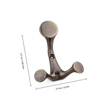 Load image into Gallery viewer, SARIHOSY 3 Hangers Wall Hooks Three Colors Available High Quality Zinc Alloy Coat Hooks for Bathroom Kitchen Bedroom 7752