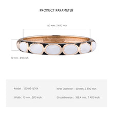 Load image into Gallery viewer, UJOY Cloisonne Bangle White Gold Snake Bracelet Gifts for Women Girls