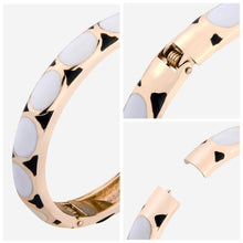 Load image into Gallery viewer, UJOY Cloisonne Bangle White Gold Snake Bracelet Gifts for Women Girls