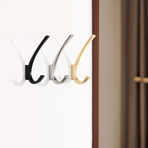 SARIHOSY Classic Modern Simple Coat Hook Black Gold Silver 3 Colors Available Wall Mounted Wall Hook for Hanging Cloth Hat Bag Key 7770