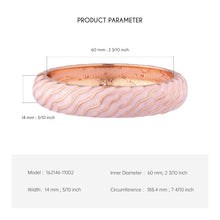 Load image into Gallery viewer, UJOY Cloisonne Bangle Pink Striped Bracelet Bangles for Women Gifts Bracelet Gifts