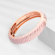 Load image into Gallery viewer, UJOY Cloisonne Bangle Pink Striped Bracelet Bangles for Women Gifts Bracelet Gifts