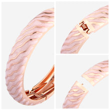 Load image into Gallery viewer, UJOY Cloisonne Bangle Pink Striped Bracelet Bangles for Women Gifts Bracelet Gifts