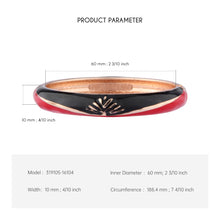 Load image into Gallery viewer, UJOY Cloisonne Bangle Pink Blue Gradient Rose Gold Bracelet Gifts for Women Girls 319105