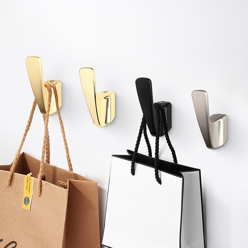 SARIHOSY Modern Simple Coat Hook Wall Hook Zinc Alloy Black Silver Brass Gold 4 Colors Available K609