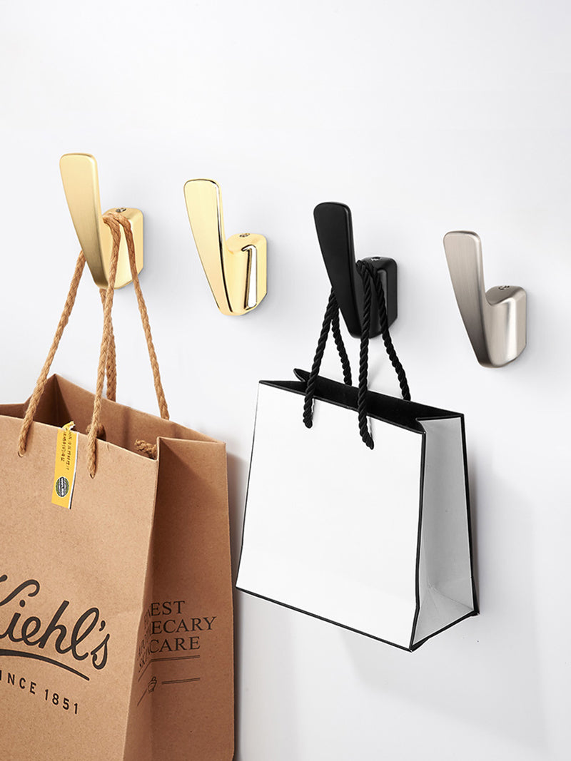 SARIHOSY Modern Simple Coat Hook Wall Hook Zinc Alloy Black Silver Brass Gold 4 Colors Available K609