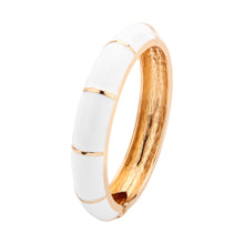 Load image into Gallery viewer, UJOY Cloisonne Bangle Elegant White Porcelain Bracelet with Gold Bangles for Women Gifts Bracelet Gifts for Women