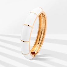 Load image into Gallery viewer, UJOY Cloisonne Bangle Elegant White Porcelain Bracelet with Gold Bangles for Women Gifts Bracelet Gifts for Women