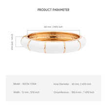 Load image into Gallery viewer, UJOY Cloisonne Bangle Elegant White Porcelain Bracelet with Gold Bangles for Women Gifts Bracelet Gifts for Women