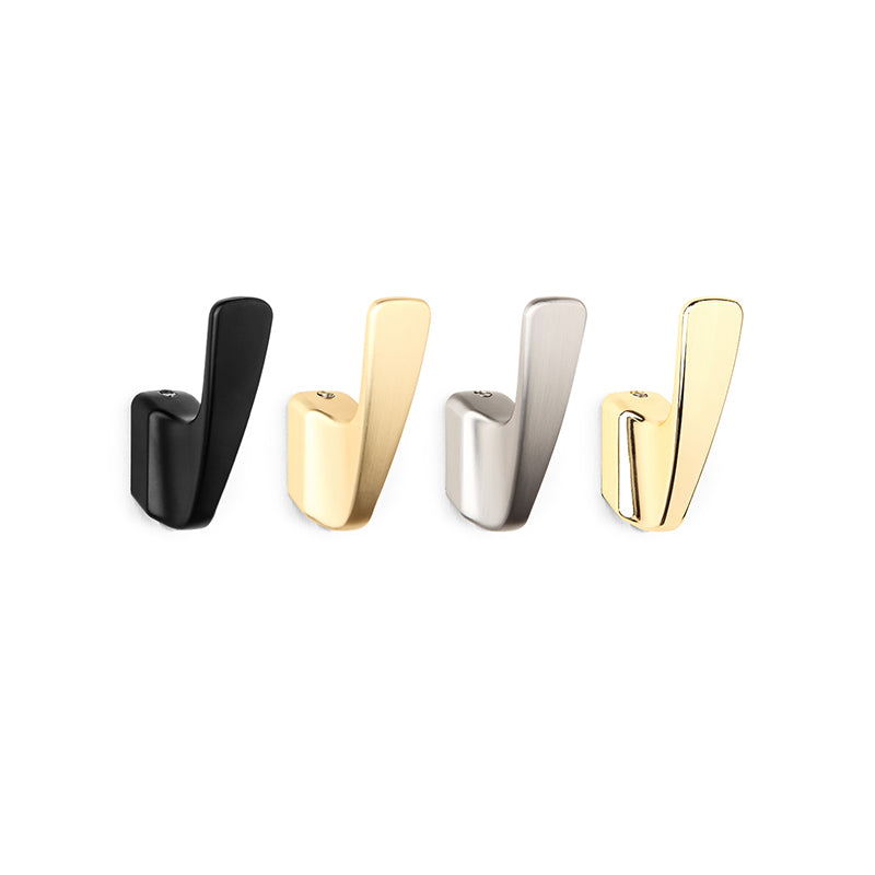 SARIHOSY Modern Simple Coat Hook Wall Hook Zinc Alloy Black Silver Brass Gold 4 Colors Available K609
