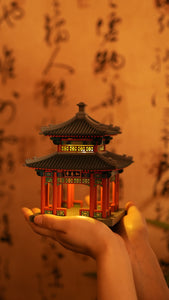 SARIHOSY ABS Plastic The Summer Palace Zhichun Pavilion Buildings Block for Adults and Teenagers
