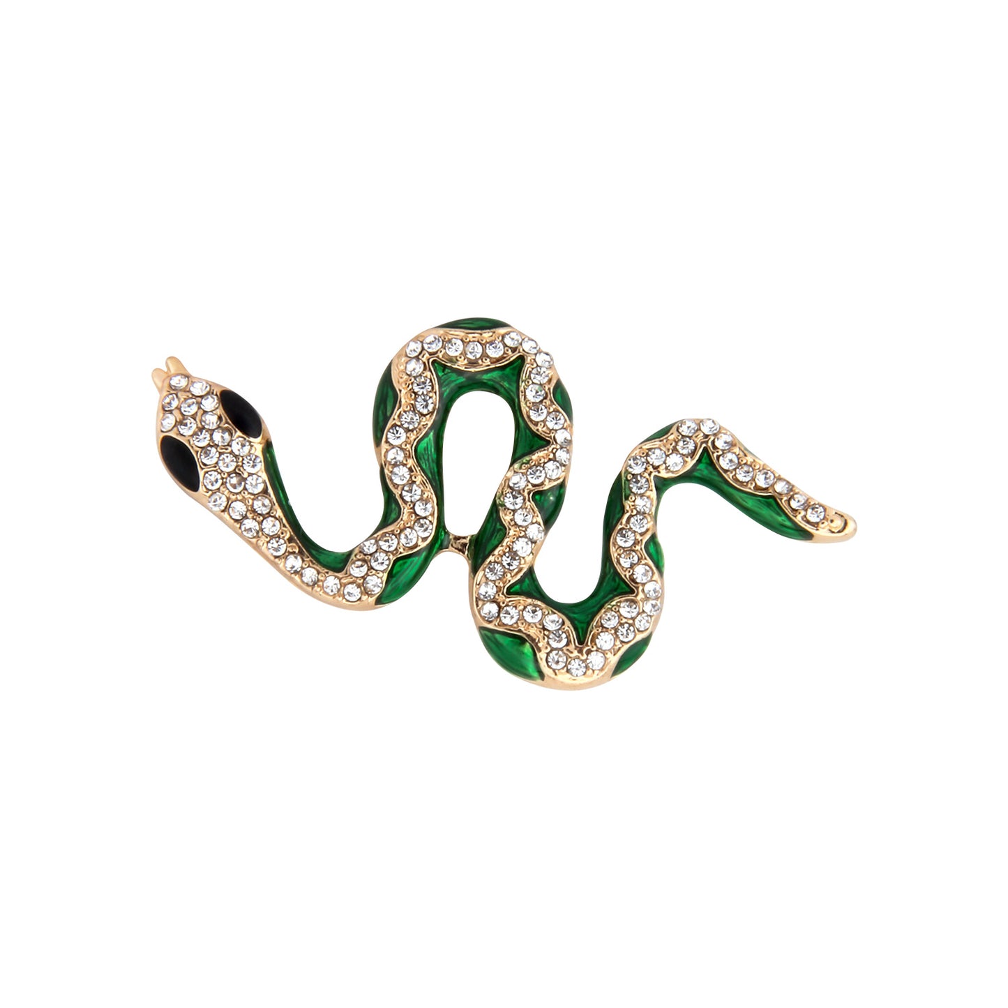 UJOY Emerald Serpentine Crystal Brooch Fashion Diamond Brooch Gifts for Unisex