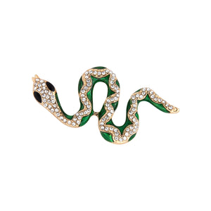 UJOY Emerald Serpentine Crystal Brooch Fashion Diamond Brooch Gifts for Unisex