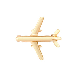 UJOY Gold Airplane Brooch Fashinable Brooch with a Sence of Design Giftes for Women and Men