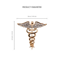 Load image into Gallery viewer, UJOY Angel Wings Crystal Brooch Silver Stylish and Elegant Brooch Gifts for Men and Women