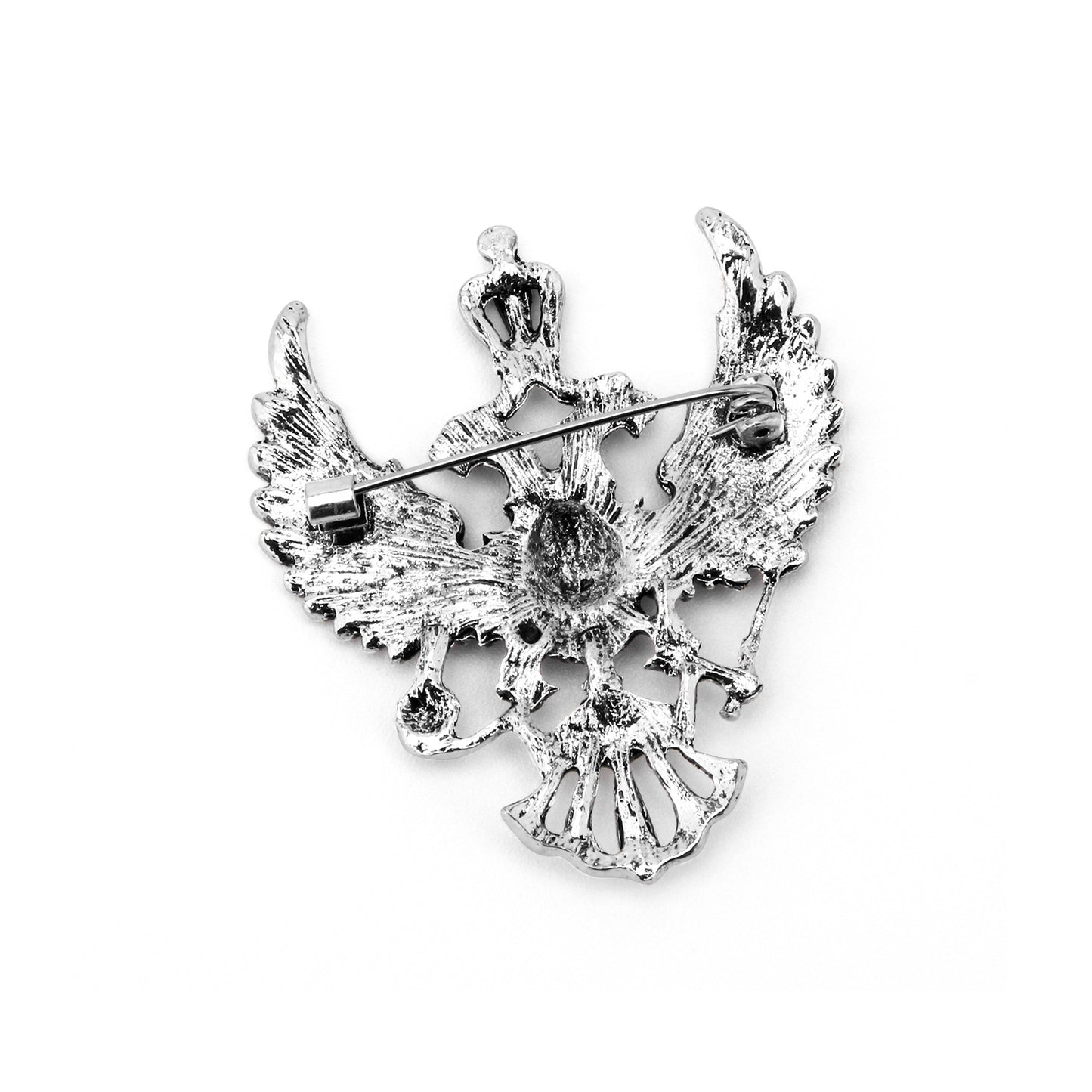 UJOY Royal Blue Wing Double-Headed Eagle Badge Brooch Fashion Temperament Brooch Gifts for Men and Women