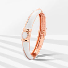Load image into Gallery viewer, UJOY Cloisonne Bangle Rose Gold and Jade Bracelet Set with Emeralds 201105