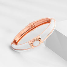 Load image into Gallery viewer, UJOY Cloisonne Bangle Rose Gold and Jade Bracelet Set with Emeralds 201105