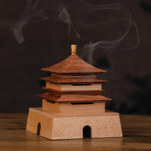 Load image into Gallery viewer, SARIHOSY Natural Wood Xi&#39;an Bell Tower Incense Burner  Wooden Puzzles for Adults and Teenagers