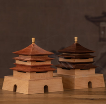 Load image into Gallery viewer, SARIHOSY Natural Wood Xi&#39;an Bell Tower Incense Burner  Wooden Puzzles for Adults and Teenagers