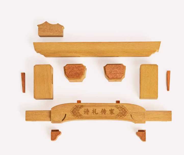 SARIHOSY Natural Wood Huizhou Ancient Building Mortise and Tenon Incense Plugs Wooden Puzzles for Adults and Teenagers