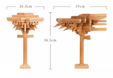 Load image into Gallery viewer, SARIHOSY Natural Wood Datang Foguang Temple Corner Column Head Bucket Arch Building Blocks