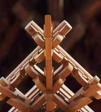Load image into Gallery viewer, SARIHOSY Natural Wood Datang Foguang Temple Corner Column Head Bucket Arch Building Blocks