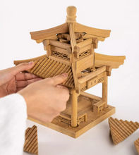 Load image into Gallery viewer, SARIHOSY Natural Wood Moon Palace Mortise and Tenon Building Blocks Ancient Chinese Building Models