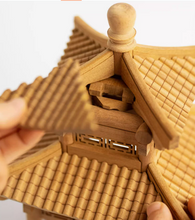 Load image into Gallery viewer, SARIHOSY Natural Wood Moon Palace Mortise and Tenon Building Blocks Ancient Chinese Building Models